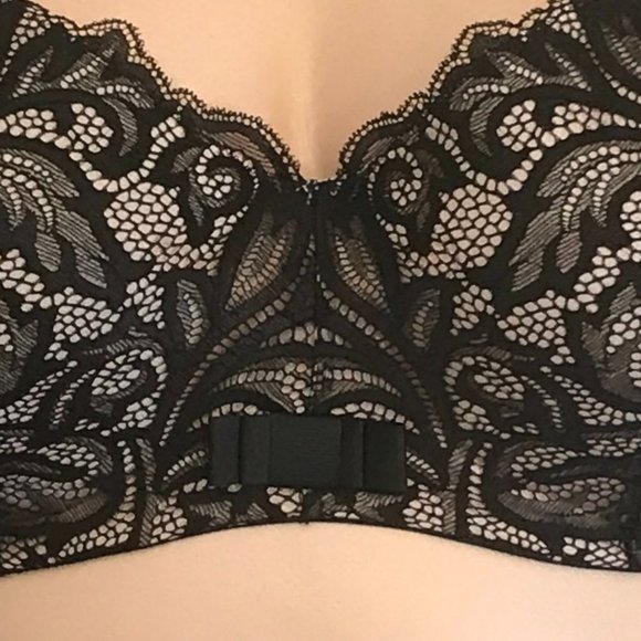 Paramour by Felina Sophia full figure balconette counter bra In Black Lace NWT - Picture 5 of 12